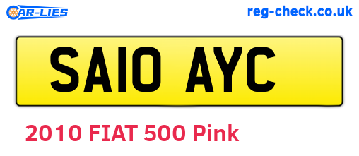 SA10AYC are the vehicle registration plates.