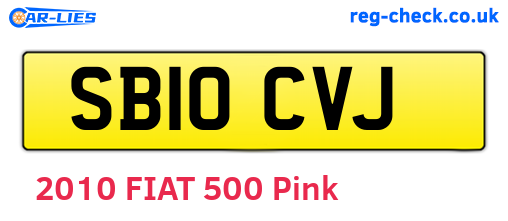 SB10CVJ are the vehicle registration plates.