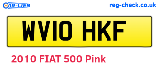 WV10HKF are the vehicle registration plates.