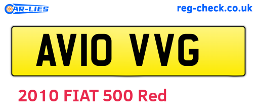 AV10VVG are the vehicle registration plates.