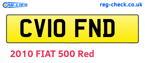 CV10FND are the vehicle registration plates.
