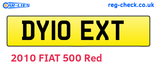 DY10EXT are the vehicle registration plates.