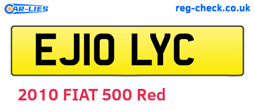 EJ10LYC are the vehicle registration plates.