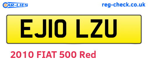 EJ10LZU are the vehicle registration plates.