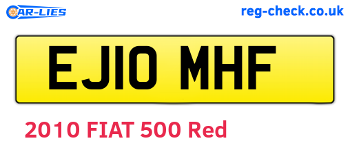 EJ10MHF are the vehicle registration plates.