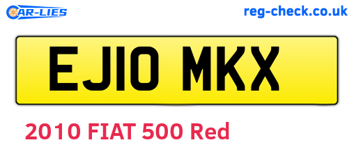 EJ10MKX are the vehicle registration plates.