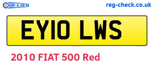 EY10LWS are the vehicle registration plates.