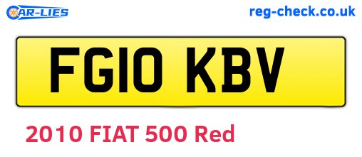 FG10KBV are the vehicle registration plates.