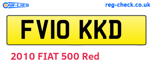 FV10KKD are the vehicle registration plates.