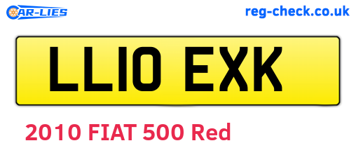 LL10EXK are the vehicle registration plates.