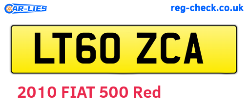 LT60ZCA are the vehicle registration plates.