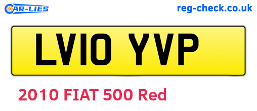 LV10YVP are the vehicle registration plates.