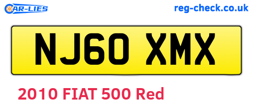 NJ60XMX are the vehicle registration plates.