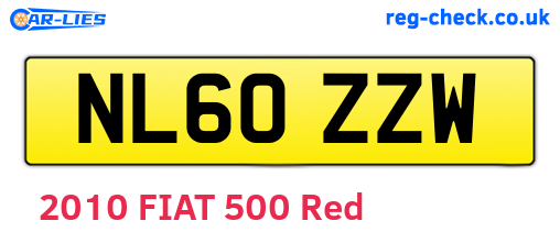 NL60ZZW are the vehicle registration plates.