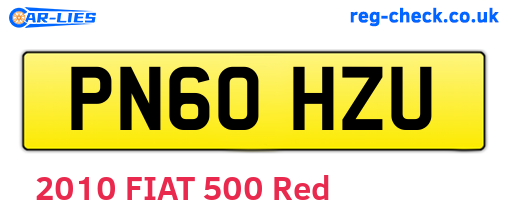 PN60HZU are the vehicle registration plates.