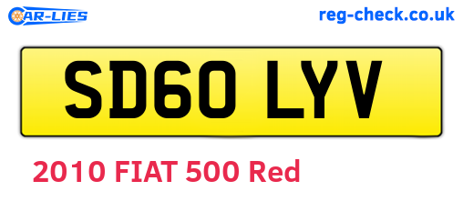 SD60LYV are the vehicle registration plates.