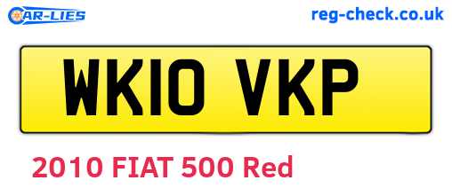 WK10VKP are the vehicle registration plates.