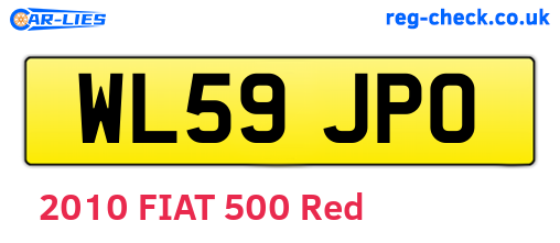 WL59JPO are the vehicle registration plates.