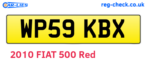 WP59KBX are the vehicle registration plates.