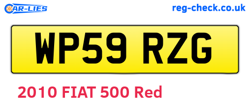 WP59RZG are the vehicle registration plates.