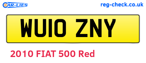 WU10ZNY are the vehicle registration plates.