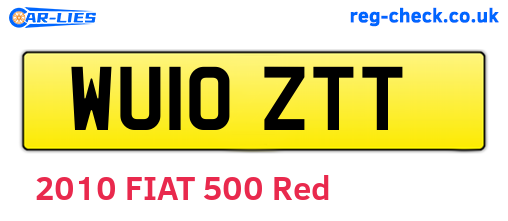 WU10ZTT are the vehicle registration plates.