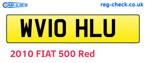 WV10HLU are the vehicle registration plates.