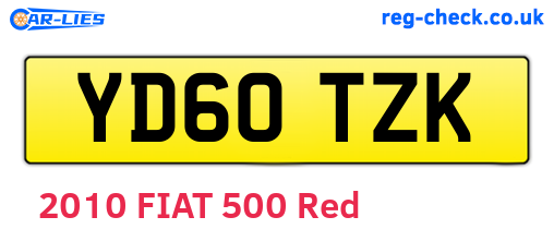 YD60TZK are the vehicle registration plates.