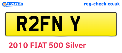 R2FNY are the vehicle registration plates.