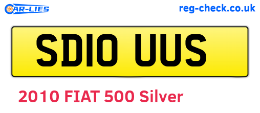 SD10UUS are the vehicle registration plates.