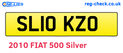 SL10KZO are the vehicle registration plates.