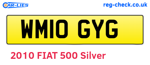 WM10GYG are the vehicle registration plates.
