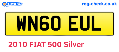WN60EUL are the vehicle registration plates.