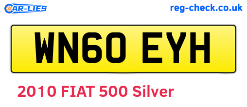 WN60EYH are the vehicle registration plates.