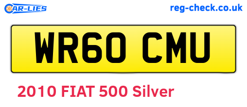 WR60CMU are the vehicle registration plates.