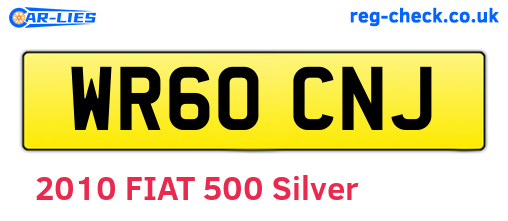 WR60CNJ are the vehicle registration plates.