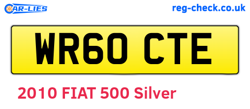 WR60CTE are the vehicle registration plates.