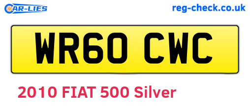 WR60CWC are the vehicle registration plates.