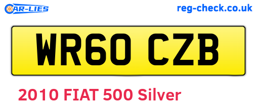 WR60CZB are the vehicle registration plates.