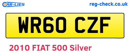 WR60CZF are the vehicle registration plates.