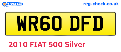 WR60DFD are the vehicle registration plates.