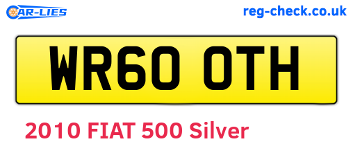 WR60OTH are the vehicle registration plates.