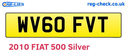 WV60FVT are the vehicle registration plates.