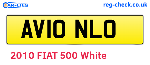AV10NLO are the vehicle registration plates.