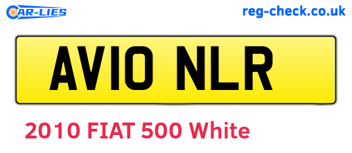 AV10NLR are the vehicle registration plates.