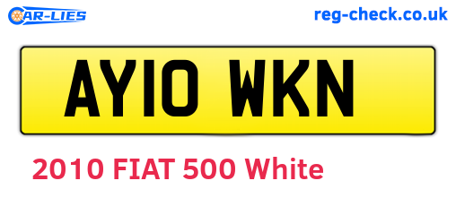 AY10WKN are the vehicle registration plates.