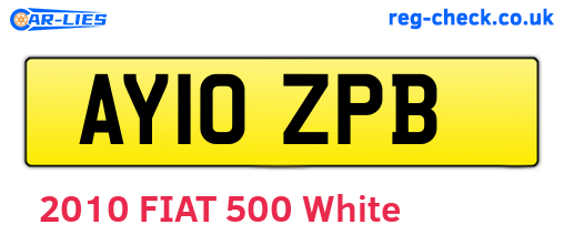 AY10ZPB are the vehicle registration plates.