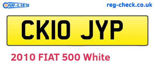 CK10JYP are the vehicle registration plates.