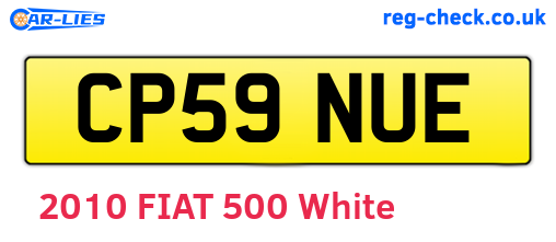 CP59NUE are the vehicle registration plates.