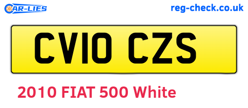 CV10CZS are the vehicle registration plates.